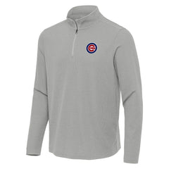 Chicago Cubs Antigua Sync Tri-Blend Quarter-Zip Pullover | MLB Shop