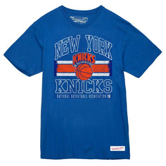 New York Knicks Striped Logo Lockup Premium T-Shirt For Sale
