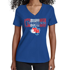 Texas Rangers Starter Women's Team Color Shading V-Neck T-Shirt | MLB US