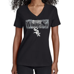 Chicago White Sox Starter Women's Team Color Shading V-Neck T-Shirt | MLB Discount
