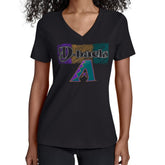 Arizona Diamondbacks Starter Women's Team Color Shading V-Neck T-Shirt | MLB US