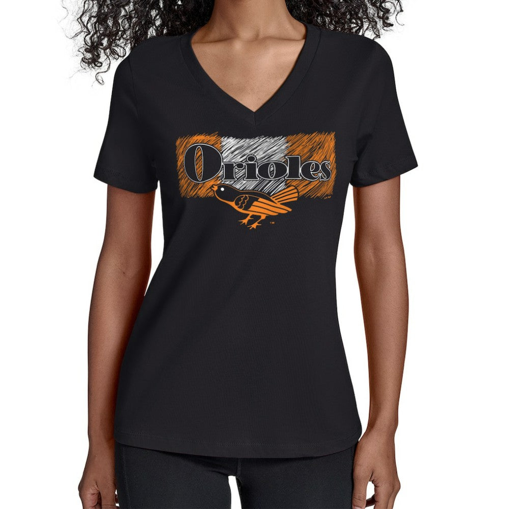 Baltimore Orioles Starter Women's Team Color Shading V-Neck T-Shirt | MLB Online