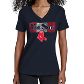Boston Red Sox Starter Women's Team Color Shading V-Neck T-Shirt | MLB Discount