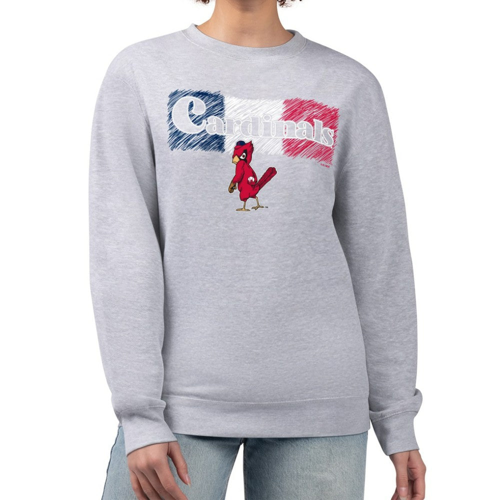 St. Louis Cardinals Starter Women's Team Color Shading Fleece Pullover Sweatshirt | MLB On Sale