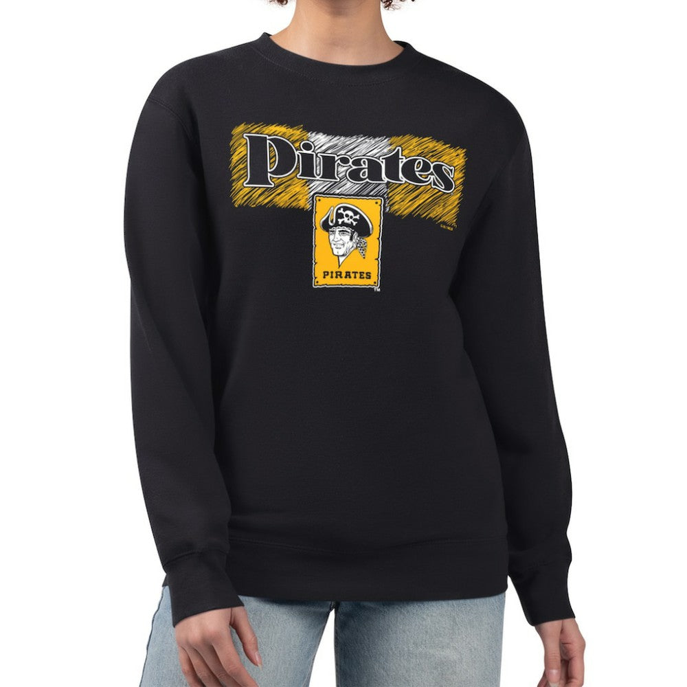 Pittsburgh Pirates Starter Women's Team Color Shading Fleece Pullover Sweatshirt | MLB On Sale