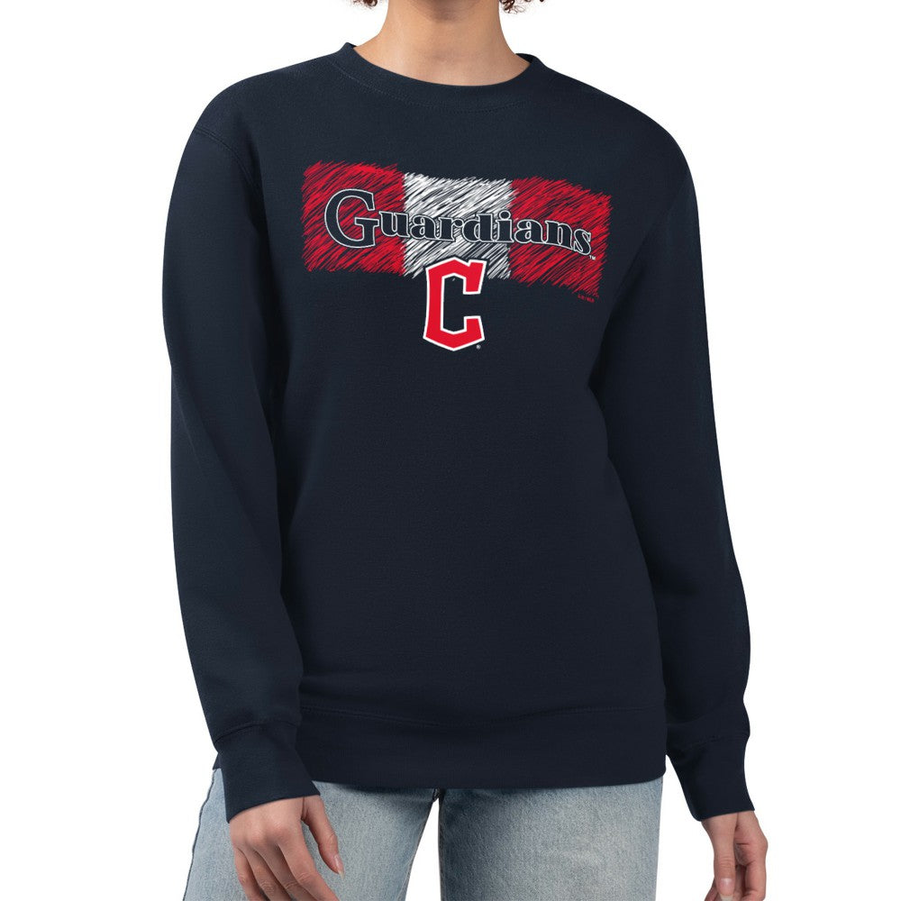 Cleveland Guardians Starter Women's Team Color Shading Fleece Pullover Sweatshirt | MLB Near me
