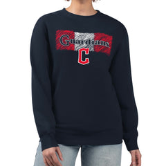 Cleveland Guardians Starter Women's Team Color Shading Fleece Pullover Sweatshirt | MLB Near me