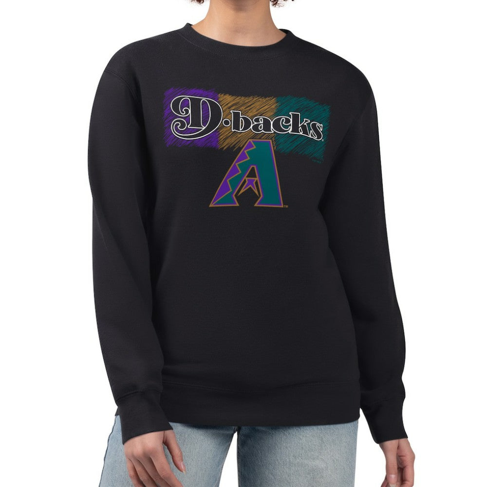 Arizona Diamondbacks Starter Women's Team Color Shading Fleece Pullover Sweatshirt | MLB For sale