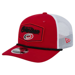 Carolina Hurricanes New Era Team Patch Basic 9SEVENTY Adjustable Trucker Hat Sale