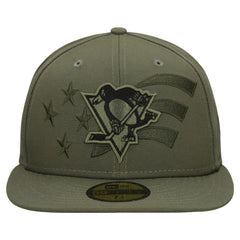 Pittsburgh Penguins New Era Military Appreciation Flag 59FIFTY Fitted Hat Sale