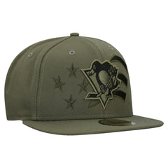 Pittsburgh Penguins New Era Military Appreciation Flag 59FIFTY Fitted Hat Sale