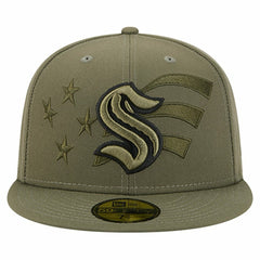 Seattle Kraken New Era Military Appreciation Flag 59FIFTY Fitted Hat Outlet