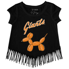 San Francisco Giants Tiny Turnip Girls Youth Balloon Dog Fringe T-Shirt | MLB Shop