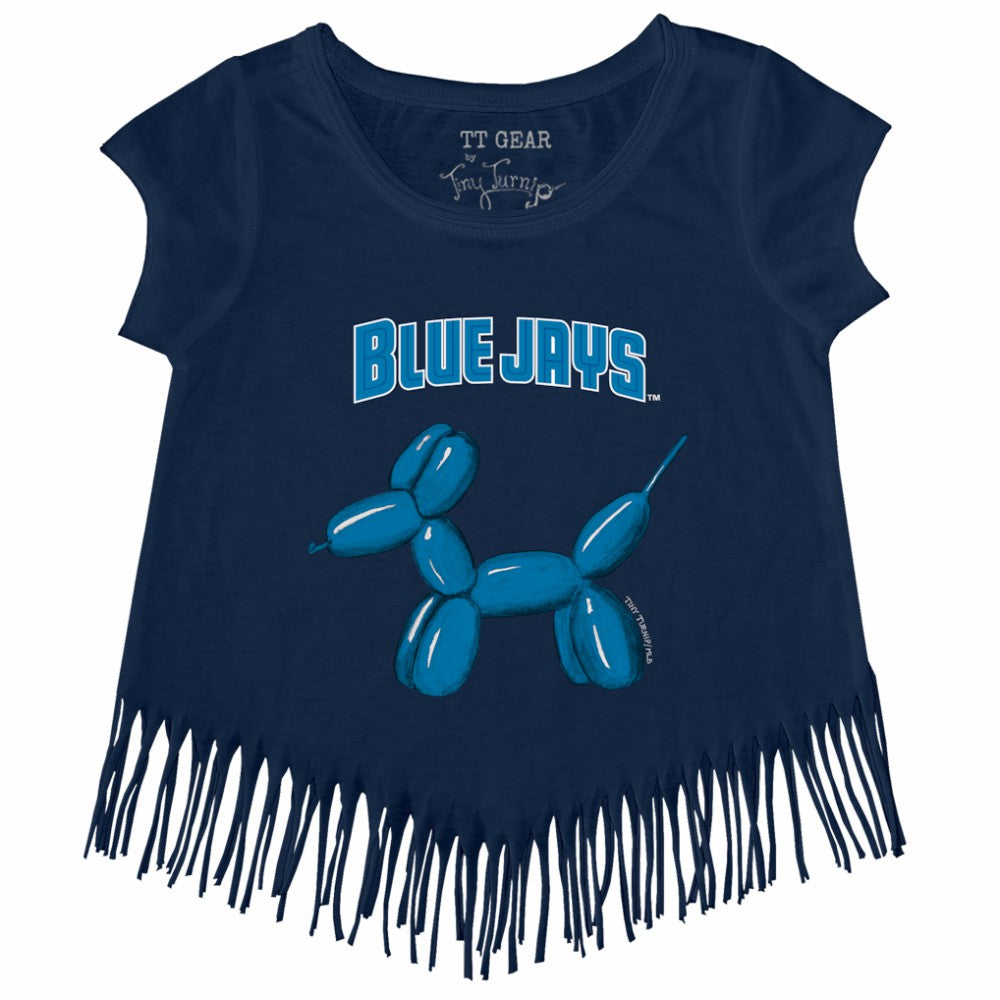 Toronto Blue Jays Tiny Turnip Girls Youth Balloon Dog Fringe T-Shirt | MLB US