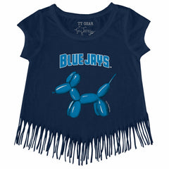 Toronto Blue Jays Tiny Turnip Girls Youth Balloon Dog Fringe T-Shirt | MLB US