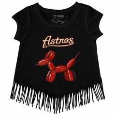 Houston Astros Tiny Turnip Girls Youth Balloon Dog Fringe T-Shirt | MLB Outlet