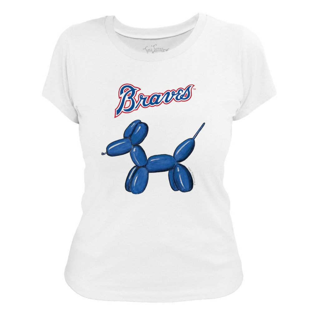 Atlanta Braves Tiny Turnip Women's Balloon Dog T-Shirt | MLB US