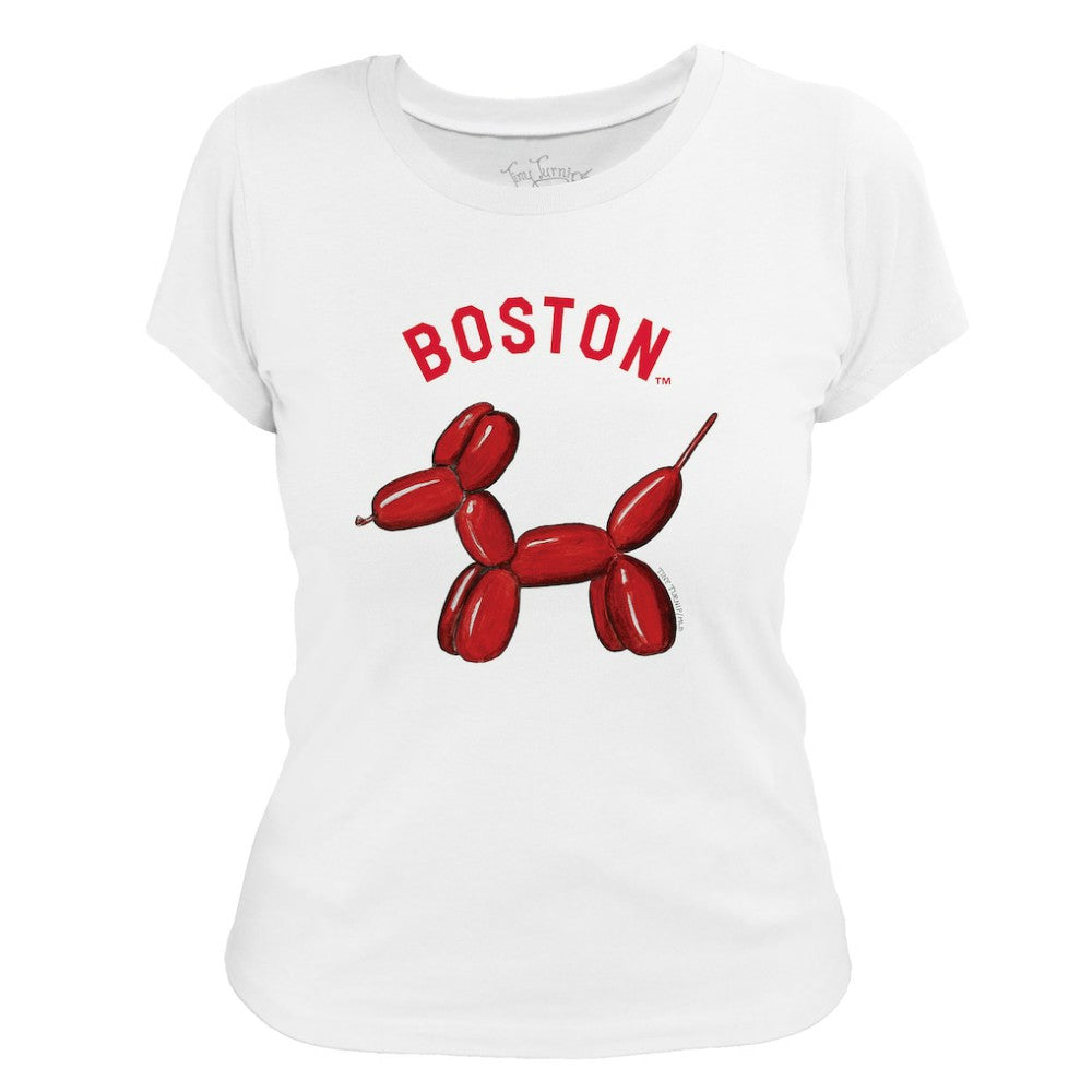 Boston Red Sox Tiny Turnip Women's Balloon Dog T-Shirt | MLB On Sale