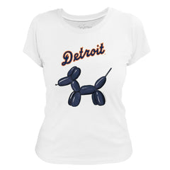 Detroit Tigers Tiny Turnip Women's Balloon Dog T-Shirt | MLB Sale