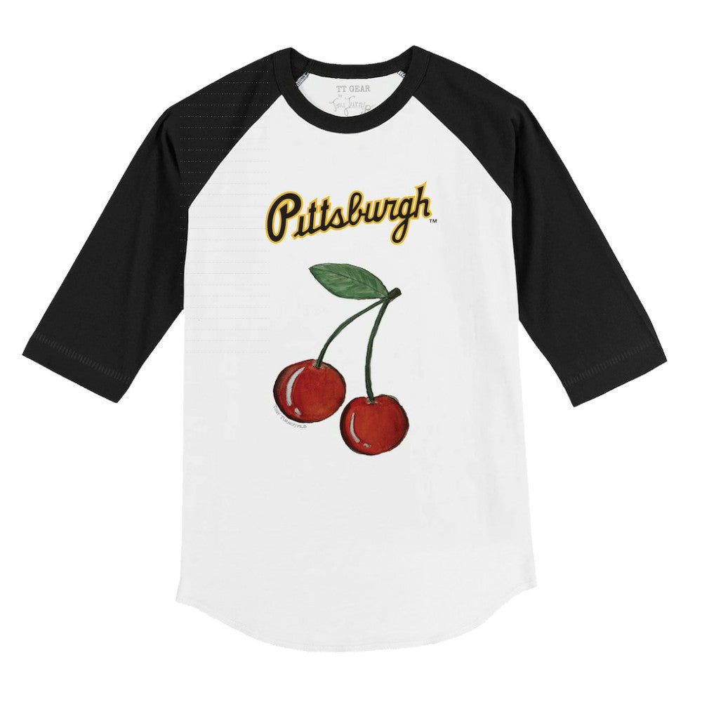 Pittsburgh Pirates Tiny Turnip Youth Cherries 3/4-Sleeve Raglan Baseball T-Shirt | MLB On Sale