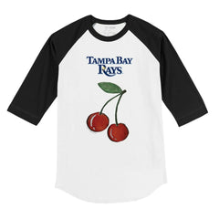 Tampa Bay Rays Tiny Turnip Youth Cherries 3/4-Sleeve Raglan Baseball T-Shirt | MLB Sale