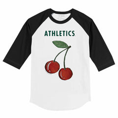 Athletics Tiny Turnip Youth Cherries 3/4-Sleeve Raglan Baseball T-Shirt | MLB Near me