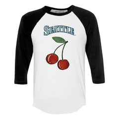 Seattle Mariners Tiny Turnip Women's Cherries 3/4-Sleeve Raglan Baseball T-Shirt | MLB For sale