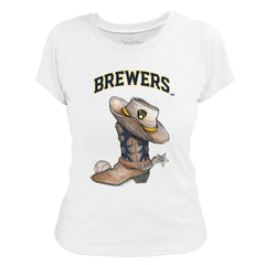 Milwaukee Brewers Tiny Turnip Women's Cowboy Boot T-Shirt | MLB Near me