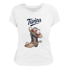 Minnesota Twins Tiny Turnip Women's Cowboy Boot T-Shirt | MLB On Sale