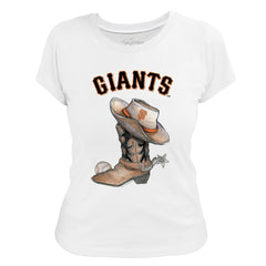 San Francisco Giants Tiny Turnip Women's Cowboy Boot T-Shirt | MLB New