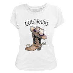 Colorado Rockies Tiny Turnip Women's Cowboy Boot T-Shirt | MLB Sale