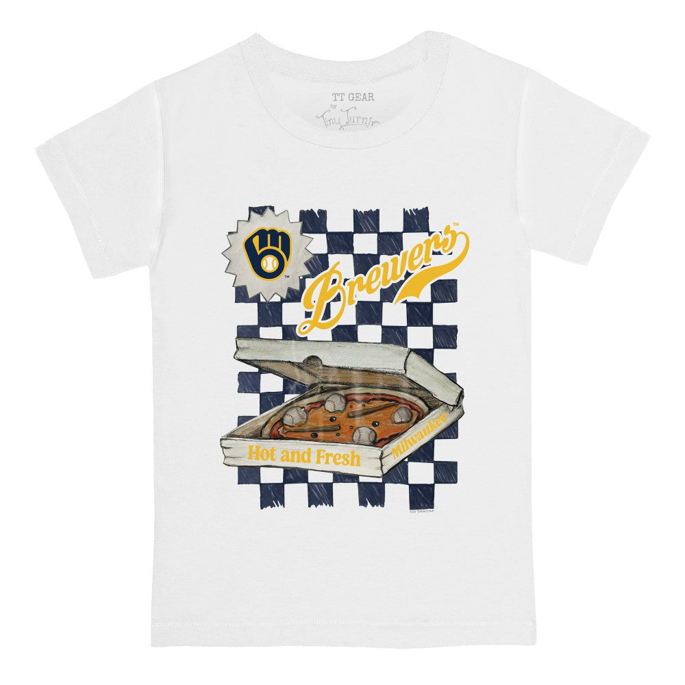 Milwaukee Brewers Tiny Turnip Youth Pizza T-Shirt | MLB On Sale