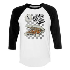 Chicago White Sox Tiny Turnip Women's Pizza 3/4-Sleeve Raglan Baseball T-Shirt | MLB Discount