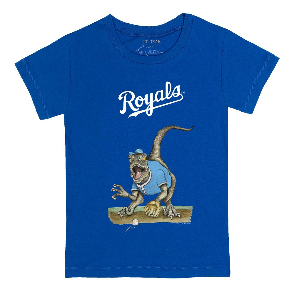 Kansas City Royals Tiny Turnip Youth Velociraptor T-Shirt | MLB Outlet