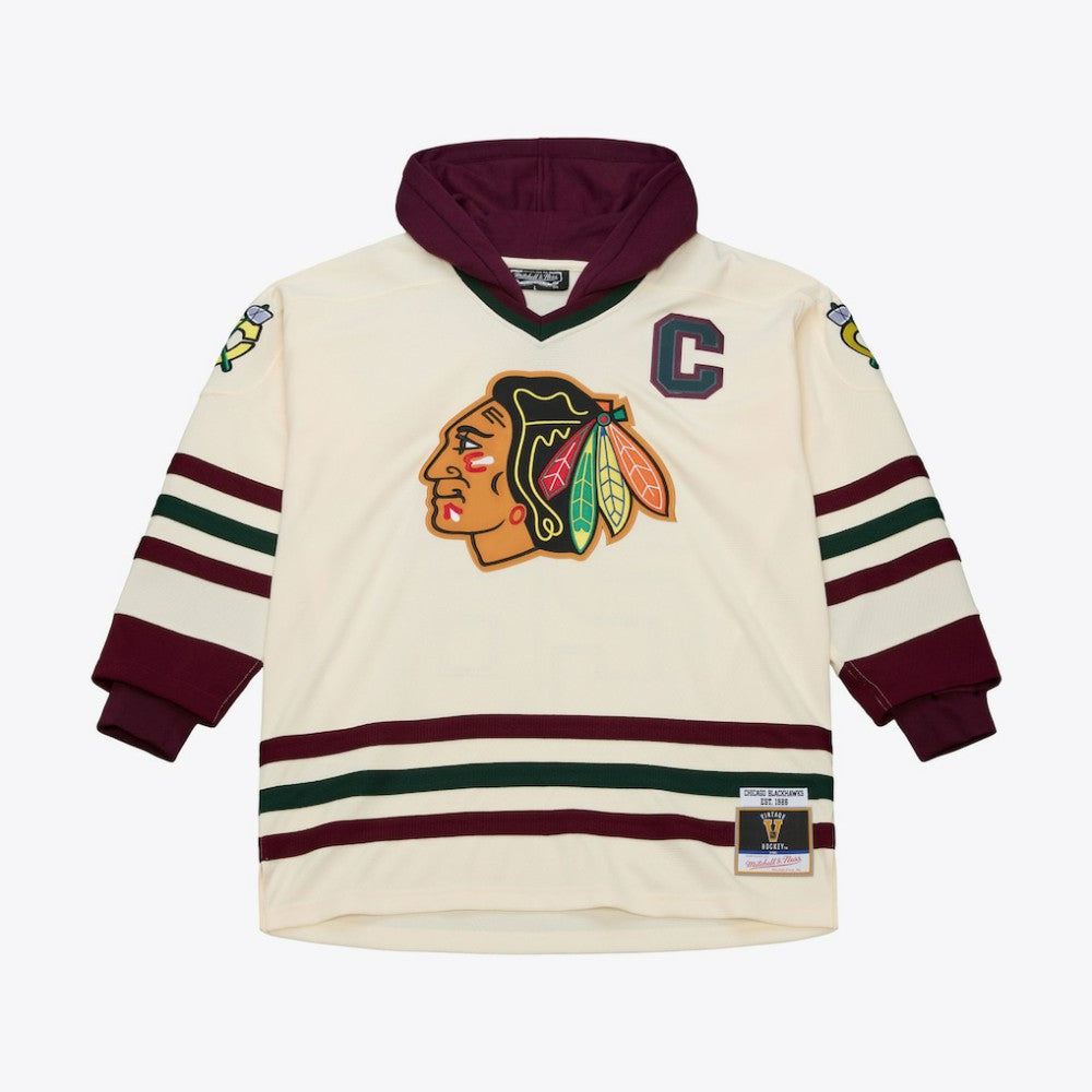 Chicago Blackhawks Mitchell & Ness x Just Don Jersey Hoodie Online