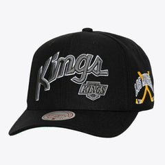 Los Angeles Kings Mitchell & Ness x Just Don Wave Script Pro Strapback Hat Outlet