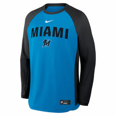 Miami Marlins Nike Authentic Collection Raglan Dri-FIT Sweatshirt | MLB New