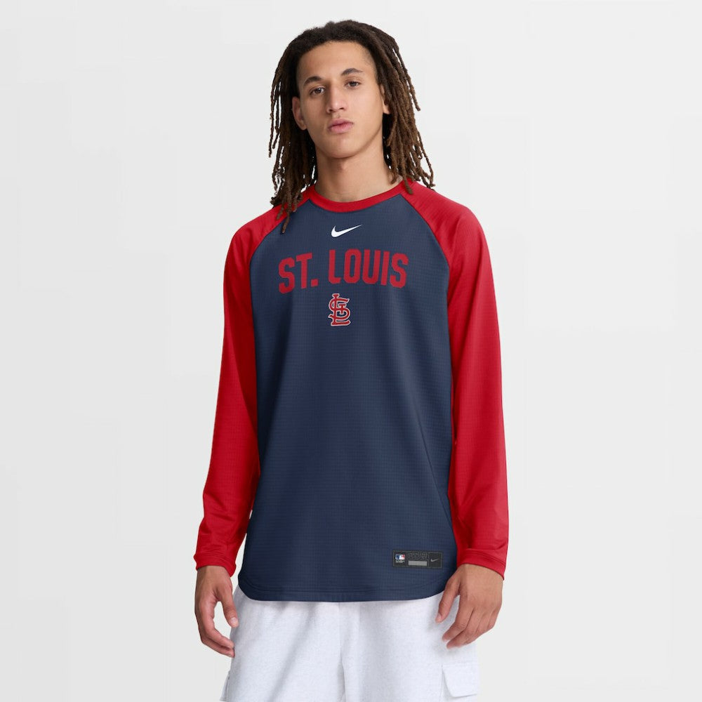 St. Louis Cardinals Nike Authentic Collection Raglan Dri-FIT Sweatshirt | MLB On Sale