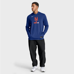 New York Mets Nike Authentic Collection Dri-FIT Long Sleeve Hooded T-Shirt | MLB Outlet