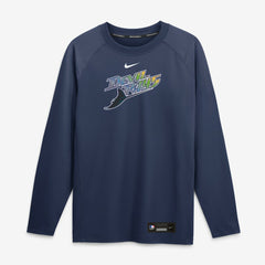 Tampa Bay Rays Nike Authentic Collection Game Time Raglan Long Sleeve T-Shirt | MLB Discount