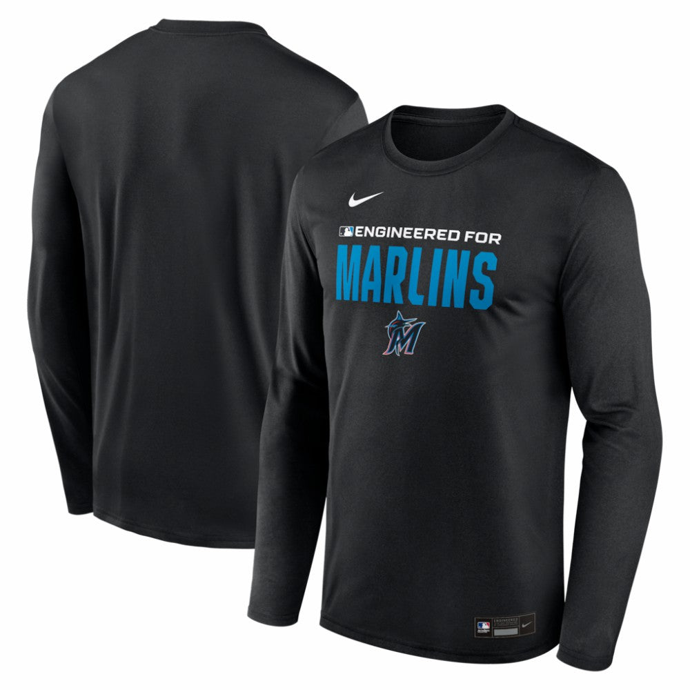 Miami Marlins Nike Authentic Collection Legend Dri-FIT Long Sleeve T-Shirt | MLB New
