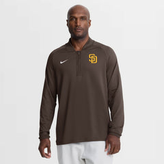 San Diego Padres Nike Authentic Collection Dri-FIT Raglan Half-Zip Pullover | MLB Shop