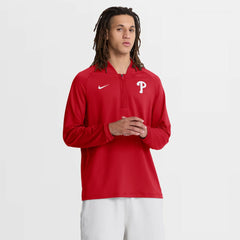 Philadelphia Phillies Nike Authentic Collection Dri-FIT Raglan Half-Zip Pullover | MLB Sale