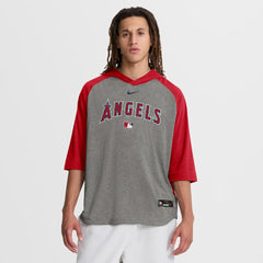 Los Angeles Angels Nike Authentic Collection Flux Dri-FIT Raglan 3/4-Sleeve Hooded T-Shirt | MLB Outlet