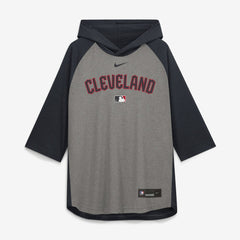 Cleveland Guardians Nike Authentic Collection Flux Dri-FIT Raglan 3/4-Sleeve Hooded T-Shirt | MLB New