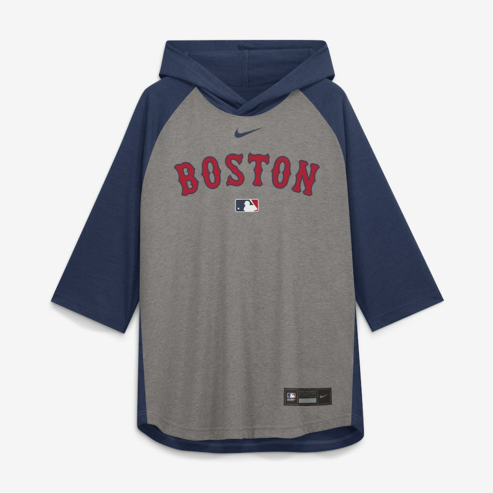 Boston Red Sox Nike Authentic Collection Flux Dri-FIT Raglan 3/4-Sleeve Hooded T-Shirt | MLB Online