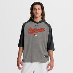 Baltimore Orioles Nike Authentic Collection Flux Dri-FIT Raglan 3/4-Sleeve Hooded T-Shirt | MLB Shop