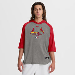 St. Louis Cardinals Nike Authentic Collection Flux Dri-FIT Raglan 3/4-Sleeve Hooded T-Shirt | MLB On Sale