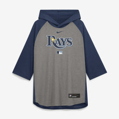 Tampa Bay Rays Nike Authentic Collection Flux Dri-FIT Raglan 3/4-Sleeve Hooded T-Shirt | MLB New
