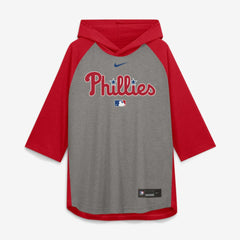 Philadelphia Phillies Nike Authentic Collection Flux Dri-FIT Raglan 3/4-Sleeve Hooded T-Shirt | MLB Near me